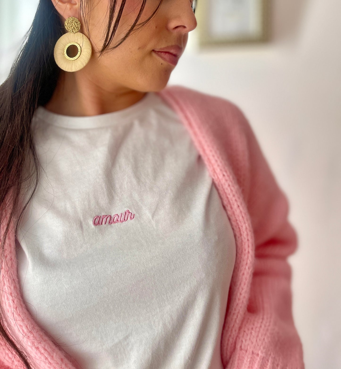 T-shirt « amour » rose